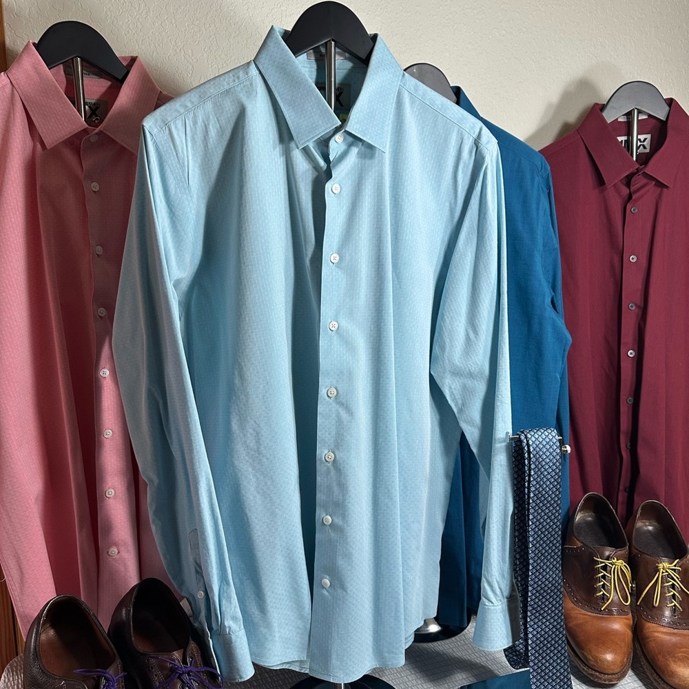 Men's express Blue Dress Shirt